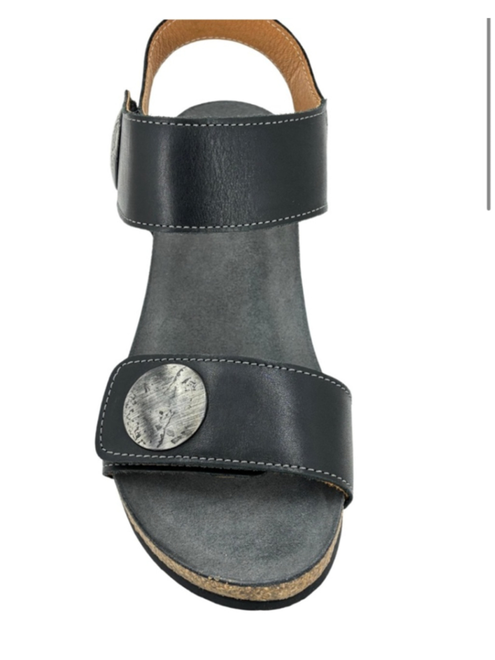 Carousel 3 Crazy Sexy Wedges sz 8-8.5 Dark Blue Bronze accents almost new! - Picture 3 of 11